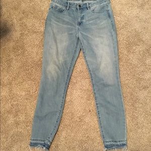 Kenneth Cole Raw Hem Light Wash Jean